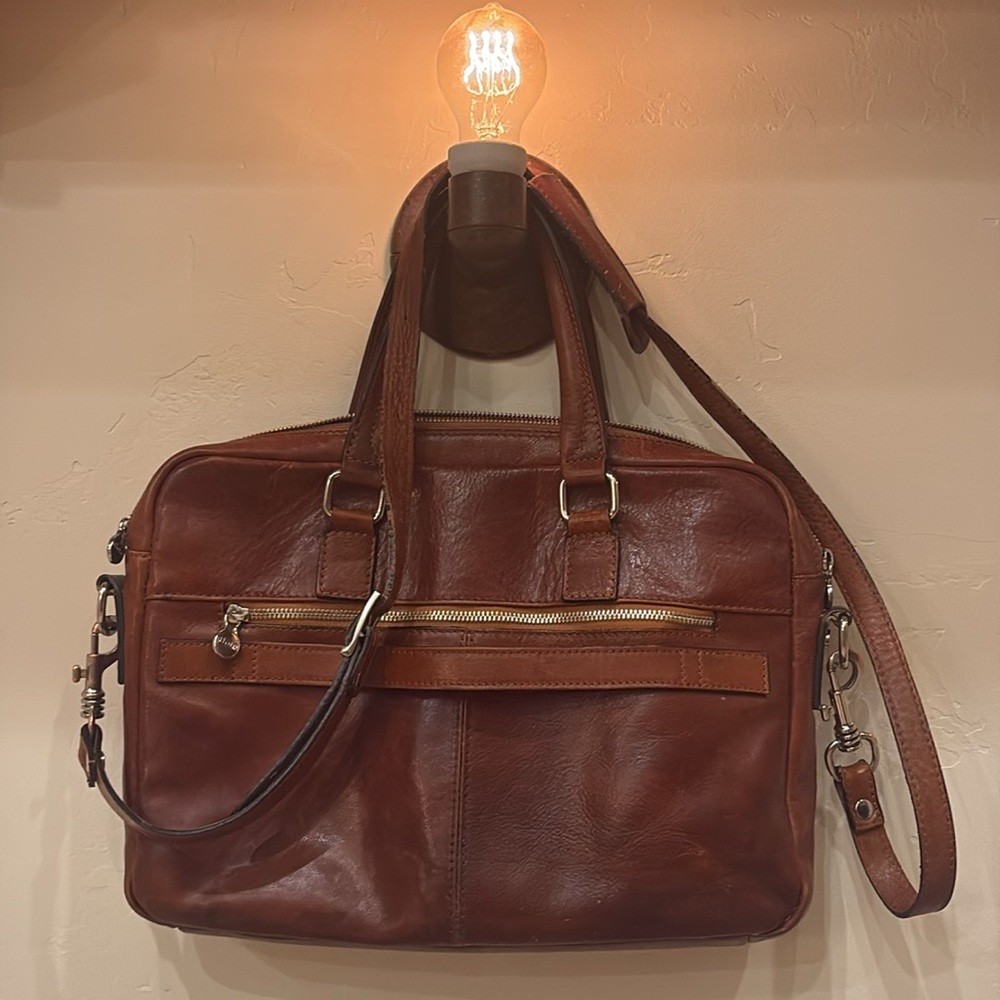 Floto Brown Leather Briefcase Bag